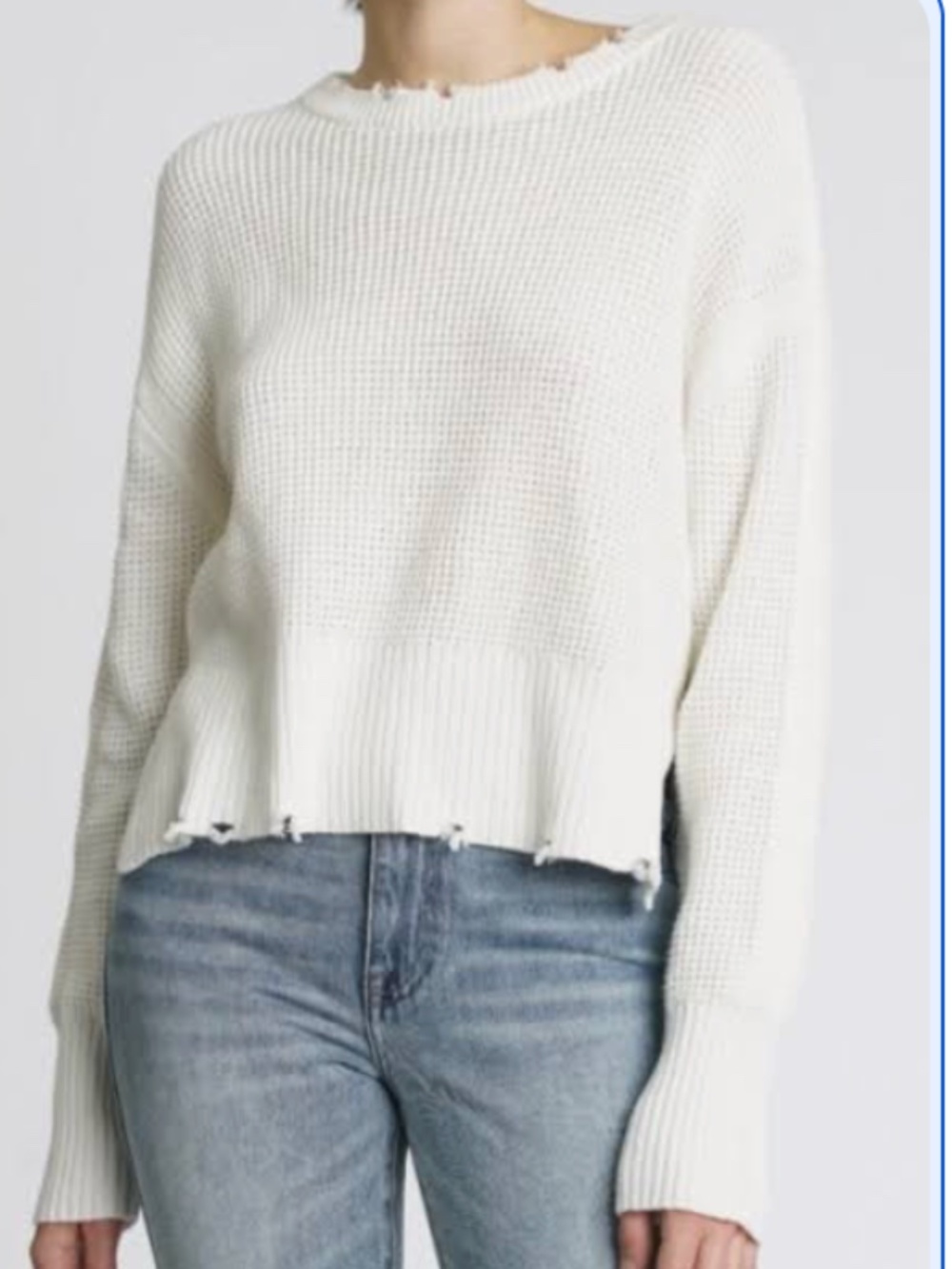 Pistola white/cream distressed sweater
